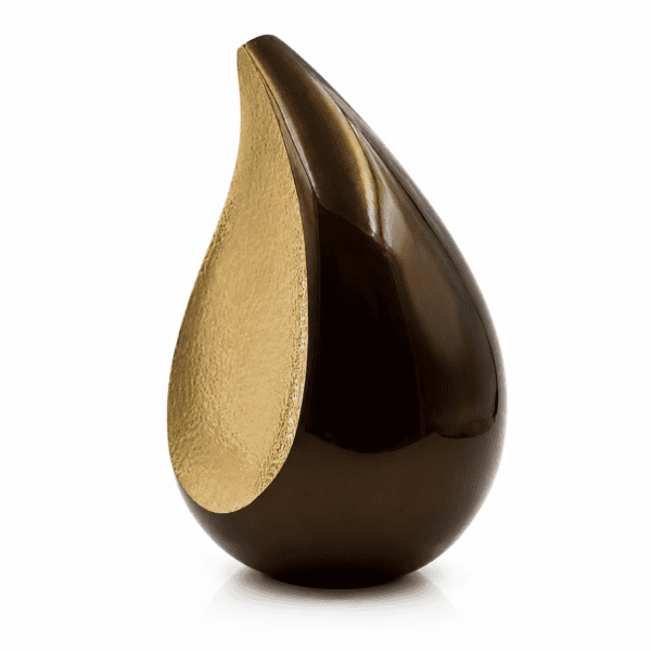 Teardrop Brown & Gold