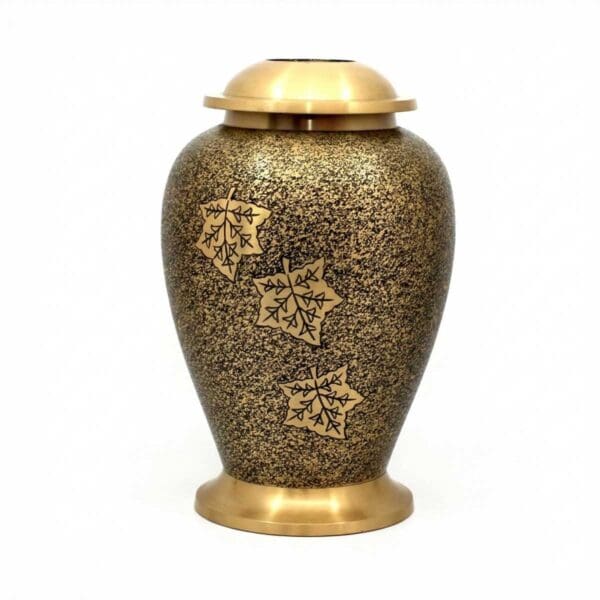 Maple Leaf Gold & Black Etch
