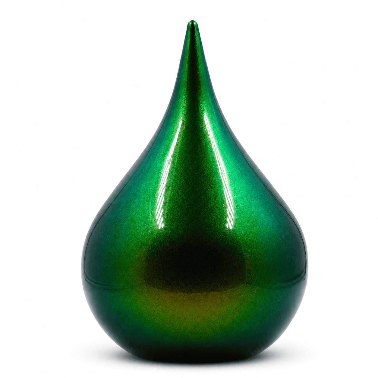 Emerald Green Iridescent Water Drop Urn